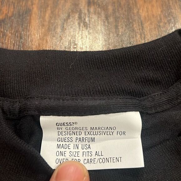 Deadstock Vintage 80s Guess by Georges Marciano Logo Cotton T-Shirt One size - Picture 3 of 8